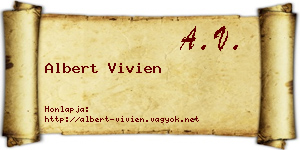 Albert Vivien névjegykártya